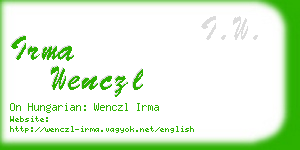 irma wenczl business card